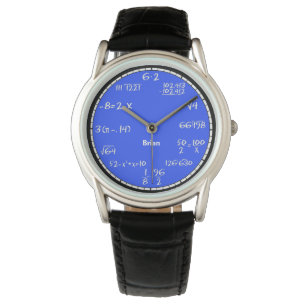 Blue-Math-Gleichungen benutzerdefinierte Überwach Armbanduhr