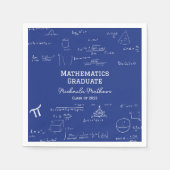 Blue Mathematics Graduate Class of Graduation Serviette (Vorderseite)