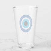 Blue Mati Evil Eye Greek Symbol Drink Glass Glas (Rückseite)