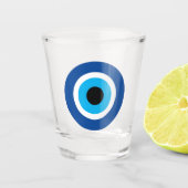 Blue Mati Evil Eye Griechisches Symbol Shot Glass Schnapsglas (Vorderseite)