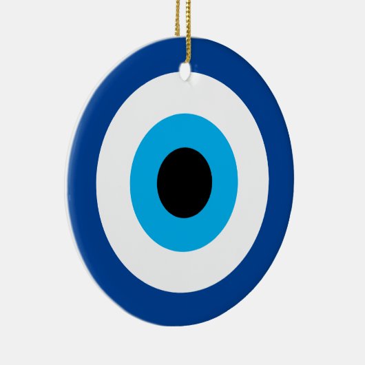 Blue Mati Evil Eye Keramik Keramik Ornament (Rechts)