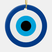 Blue Mati Evil Eye Keramik Keramik Ornament (Vorne)