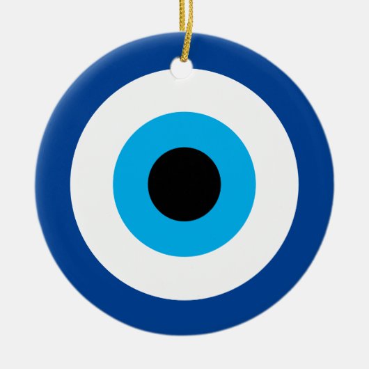 Blue Mati Evil Eye Keramik Ornament (Vorne)