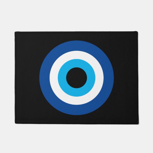 Blue Mati Evil Eye Nazar glücklicher Charme Doorma Fußmatte (Vorderseite)