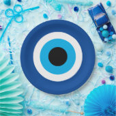 Blue Mati Evil Eye Nazar Hochzeitsfeier Pappteller (Party)