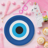 Blue Mati Evil Eye Nazar Hochzeitsfeier Pappteller (Party)
