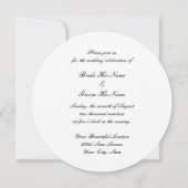 Blue Mati Evil Eye nazar Runde Hochzeit Einladung (Rückseite)