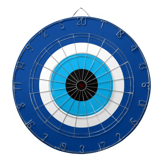 Blue Mati Evil Eye nazar Symbol Dartboard Design Dartscheibe (vorne)