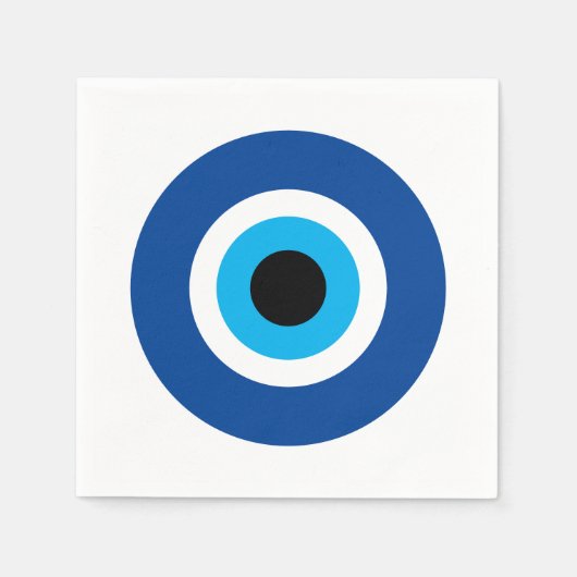 Blue Mati Evil Eye Party napkins Serviette (Vorderseite)