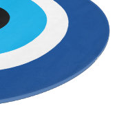 Blue Mati Evil Eye Symbol Glasschneidplatte Schneidebrett (Ecke)