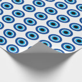 Blue Mati Evil Eye Symbol Packpapier (Ecke)
