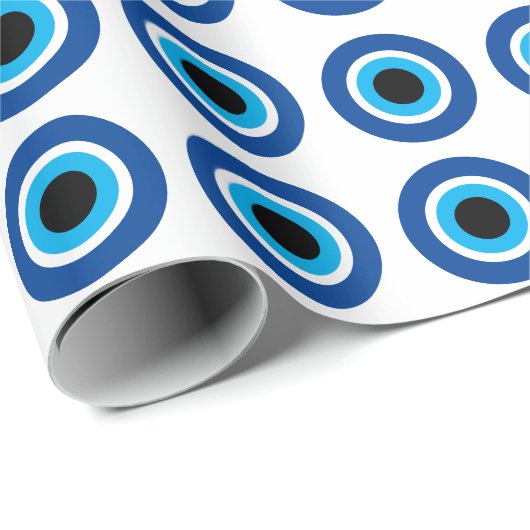 Blue Mati Evil Eye Symbol Packpapier (Rolleneckpunkt)
