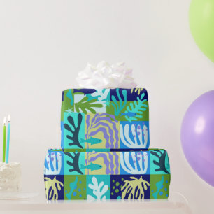 Blue Matisse Paper Cutouts Inspiriert Ocean Life Geschenkpapier