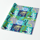 Blue Matisse Paper Cutouts Inspiriert Ocean Life Geschenkpapier (Ungerollt)