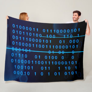 BLUE MATRIX FLEECEDECKE