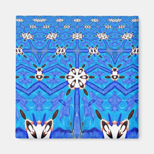 Blue Matrix-Gittermagnet Magnet (Vorne)