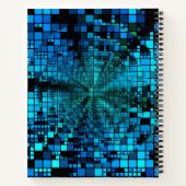 Blue Matrix Pixel Vortex | PERSONALISIERT Notizblock (Rückseite)