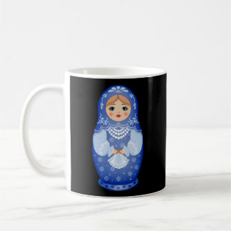 Blue Matryoshka Russian Nesting Doll Kaffeetasse