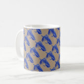 "Blue Matuka on Brown" geteerte Forellenfliege-Tas Kaffeetasse (Vorderseite Links)