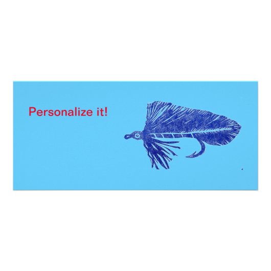 Blue Matuka Streamer, Fliegenbinden, Fliegenfische Werbekarte (Vorne)