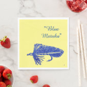 Blue Matuka Streamer, Fliegenfischen, Fliegenbinde Serviette (Beispiel)