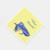 Blue Matuka Streamer, Fliegenfischen, Fliegenbinde Serviette (Ecke)