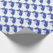 "Blue Matuka Streamer" Foreut Fly Wrapping Paper Geschenkpapier (Ecke)