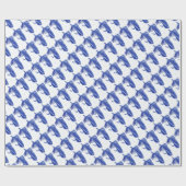 "Blue Matuka Streamer" Foreut Fly Wrapping Paper Geschenkpapier (Flach)