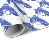 "Blue Matuka Streamer" Foreut Fly Wrapping Paper Geschenkpapier (Rolleneckpunkt)