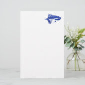 "Blue Matuka Streamer" Trout Fly Stationery Briefpapier (Stehend Vorderseite)