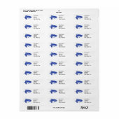 Blue Matuka Trout Fly Return Address Label (Vorne)
