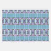 Blue Mauve Lila Black Geschenkpapier Set (Vorderseite 2)