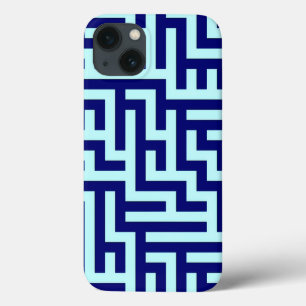 Blue Maze Art Pattern Case-Mate iPhone Hülle
