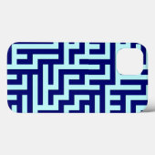 Blue Maze Art Pattern Case-Mate iPhone Hülle (Rückseite (Horizontal))
