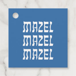 Blue Mazel Hanukkah Favor Tag Geschenkanhänger