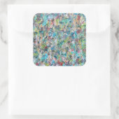 Blue Meadow Square Stickers (Tasche)