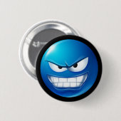 Blue-Meanie-Emoji Button (Vorne & Hinten)