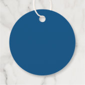 Blue Meant to Bee Honey Jar Wedding Geschenkanhänger (Rückseite)