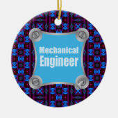 Blue Mechanical Engineer Keramik Ornament (Vorne)