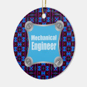 Blue Mechanical Engineer Keramik Ornament (Links)