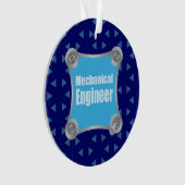 Blue Mechanical Engineer Ornament (Vorderseite)