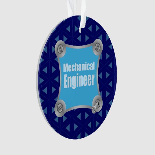 Blue Mechanical Engineer Ornament (Vorderseite)
