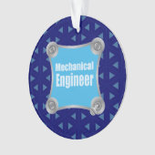 Blue Mechanical Engineer Ornament (Vorderseite)
