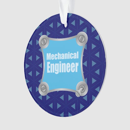 Blue Mechanical Engineer Ornament (Vorderseite)