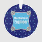 Blue Mechanical Engineer Ornament (Vorderseite)