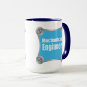 Blue Mechanical Engineer Tasse (VorderseiteRechts)