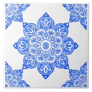 Blue Medallion Keramik Tile Fliese