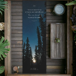 Blue Mediation Inspiration Zitat Night Sky Yoga Yogamatte