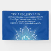 Blue Mediation Salon Yoga Lotus Banner (Horizontal)