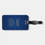 Blue Medical 3D Caduceus Gold Cross Gepäckanhänger (Rückseite horizontal)